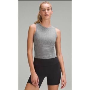 lululemon License to Train Tight-Fit Tank Top  Size 8 Heathered Black